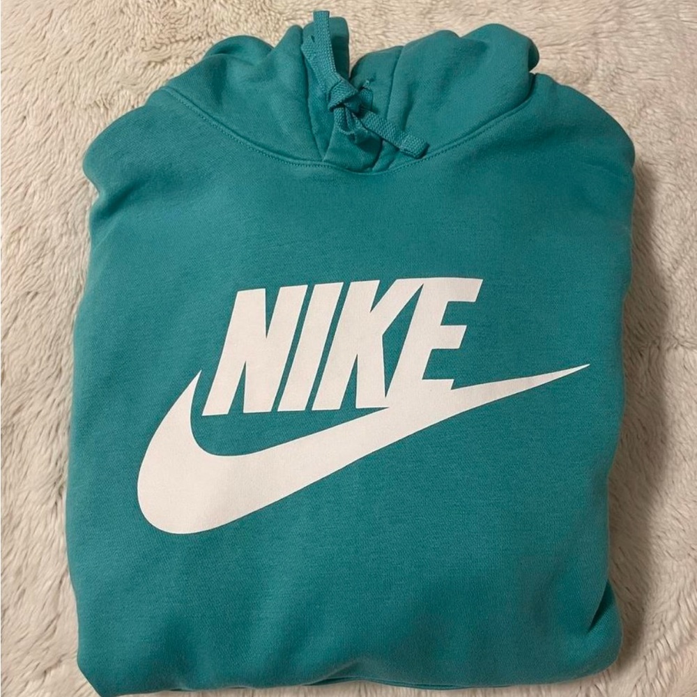 Nike Teal Hoodie with White Swoosh